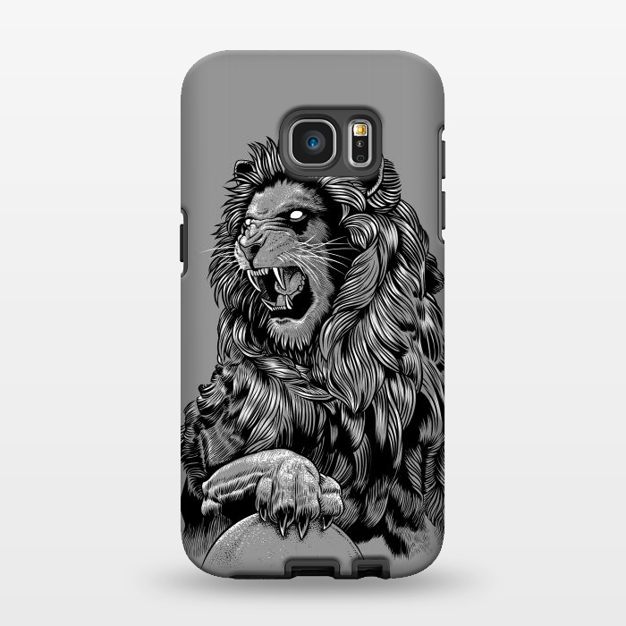 Galaxy S7 EDGE StrongFit Statue lion by Alberto