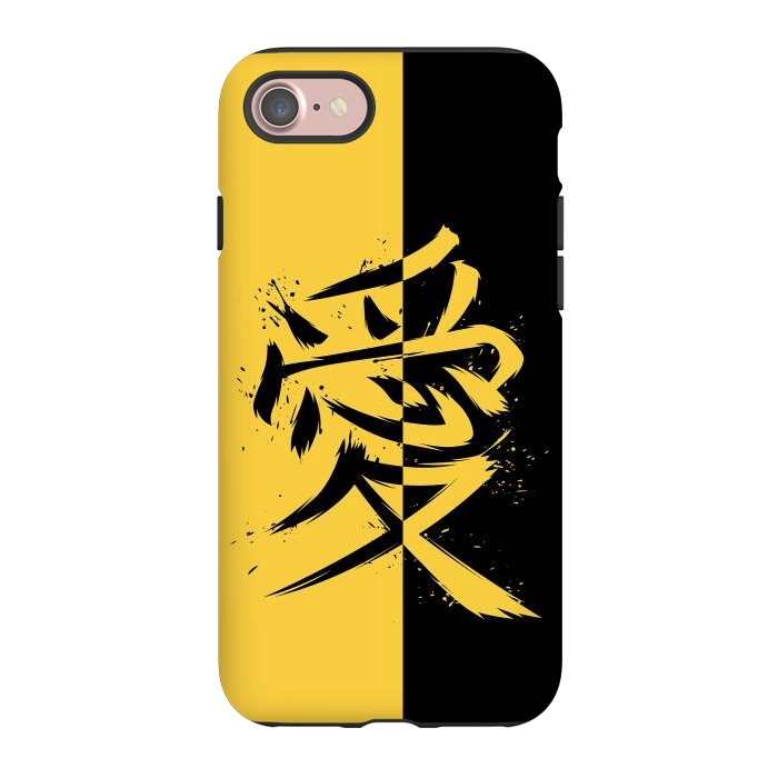 iPhone 7 StrongFit Kanji yellow and black by Alberto