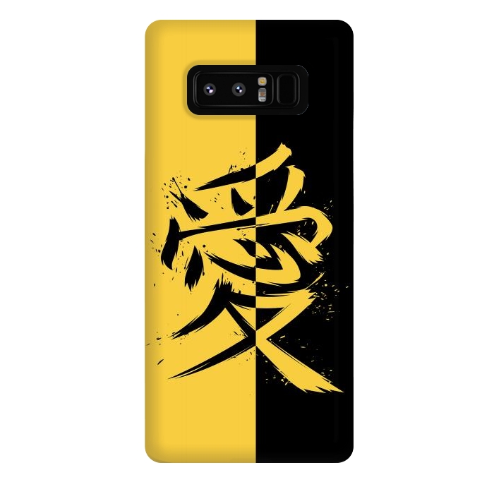 Galaxy Note 8 StrongFit Kanji yellow and black by Alberto