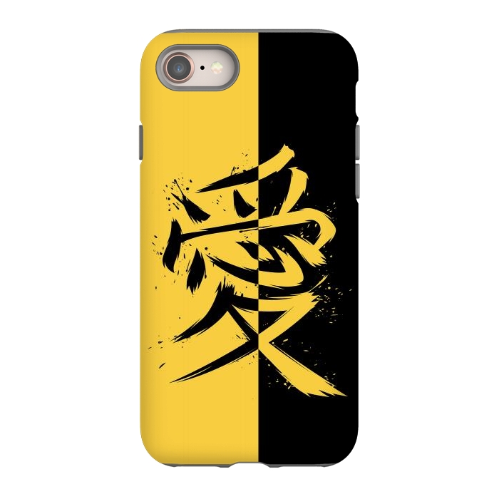 iPhone 8 StrongFit Kanji yellow and black by Alberto