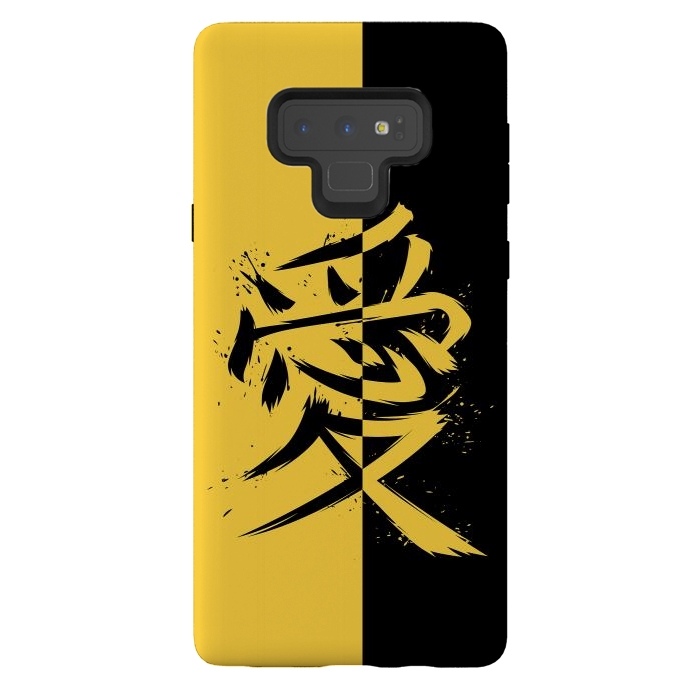 Galaxy Note 9 StrongFit Kanji yellow and black by Alberto