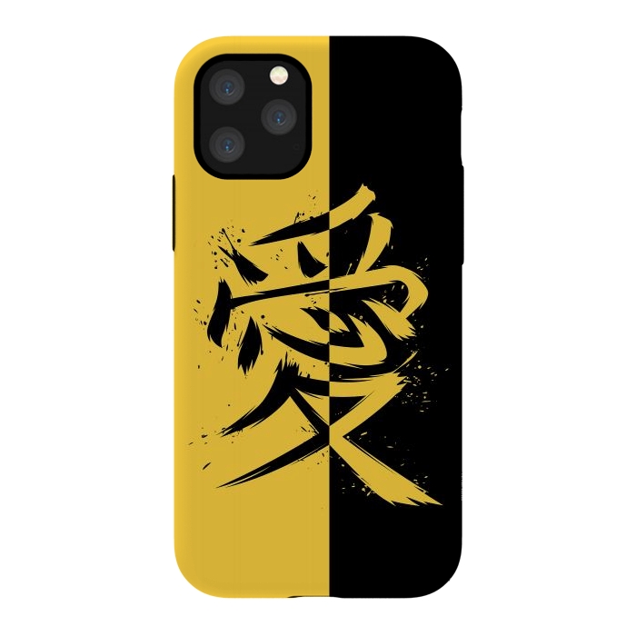iPhone 11 Pro StrongFit Kanji yellow and black by Alberto