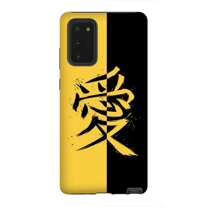 Galaxy Note 20 StrongFit Kanji yellow and black by Alberto