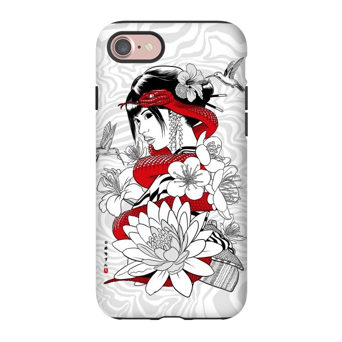 iPhone 7 StrongFit Snake and Geisha by Alberto
