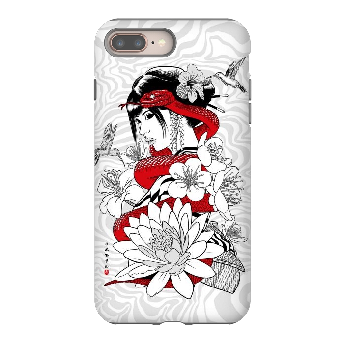 iPhone 7 plus StrongFit Snake and Geisha by Alberto