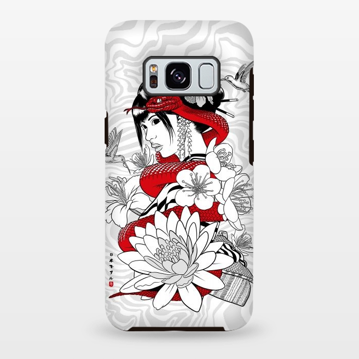 Galaxy S8 plus StrongFit Snake and Geisha by Alberto