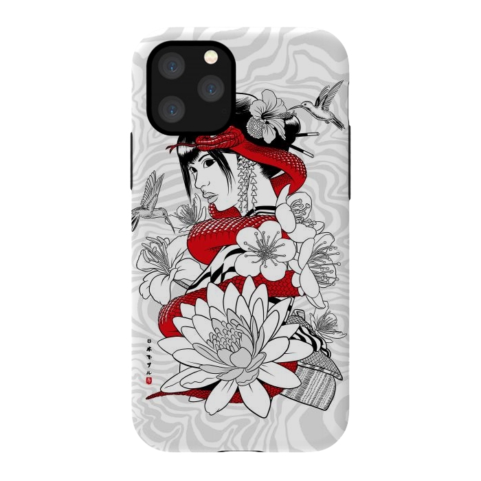 iPhone 11 Pro StrongFit Snake and Geisha by Alberto