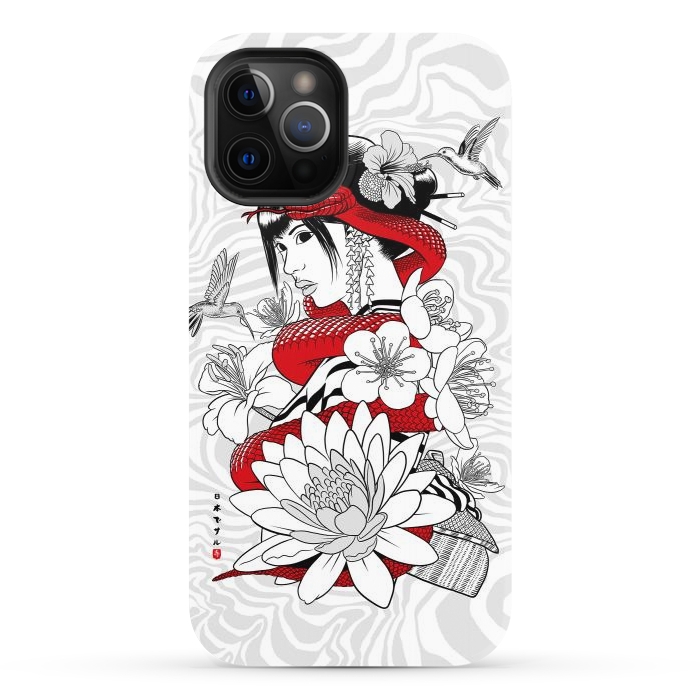 iPhone 12 Pro StrongFit Snake and Geisha by Alberto