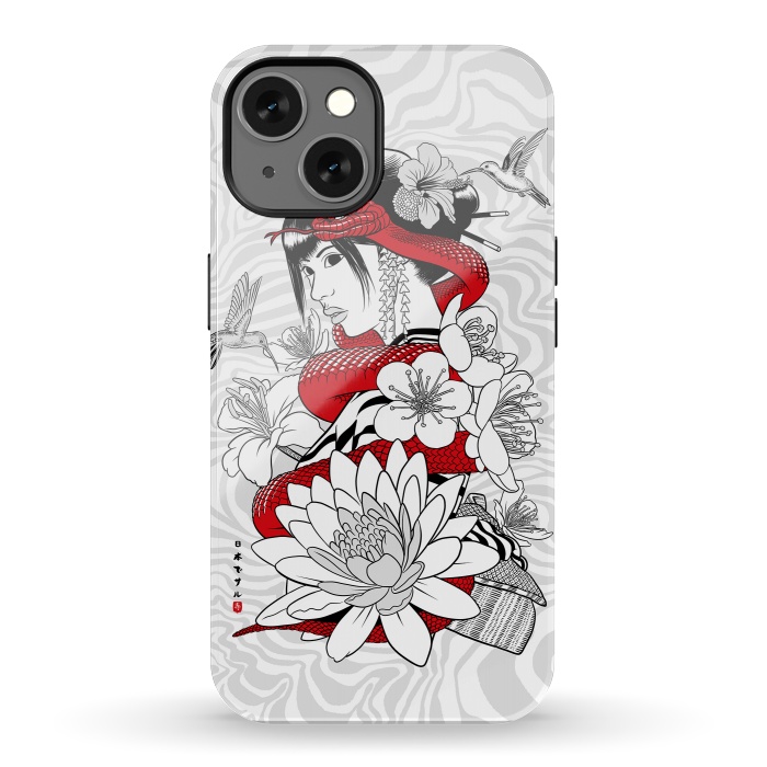 iPhone 13 StrongFit Snake and Geisha by Alberto
