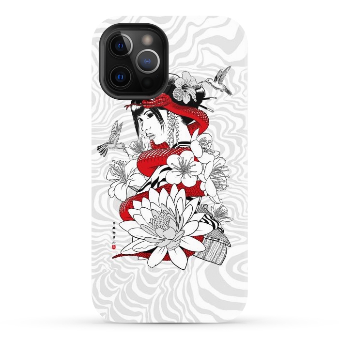 iPhone 12 Pro Max StrongFit Snake and Geisha by Alberto