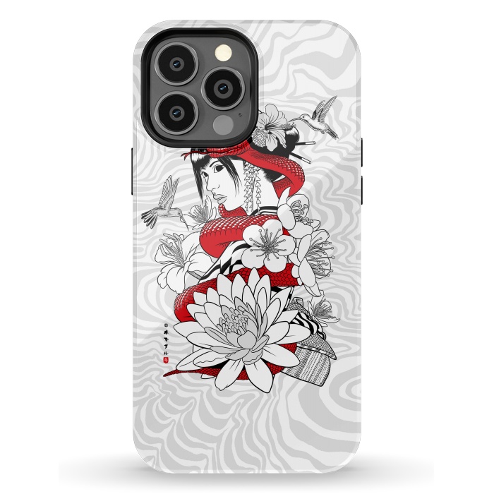 iPhone 13 Pro Max StrongFit Snake and Geisha by Alberto