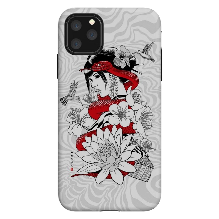 iPhone 11 Pro Max StrongFit Snake and Geisha by Alberto