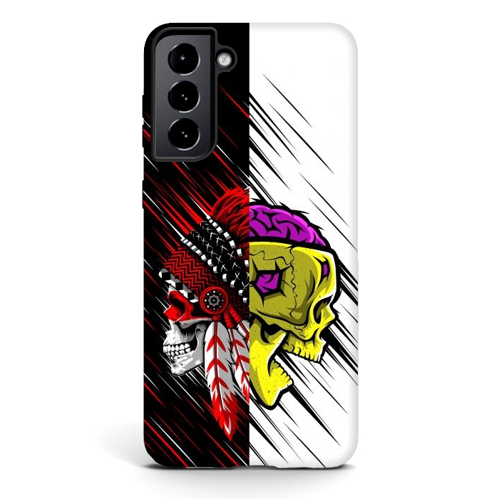 Galaxy S21 StrongFit Skulls indian brain by Alberto