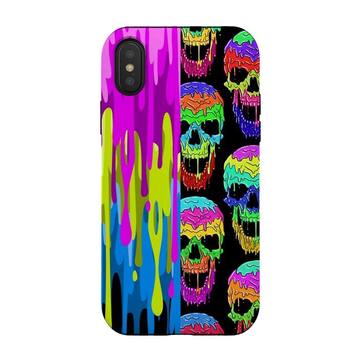 iPhone Xs / X StrongFit Skulls and liquid by Alberto