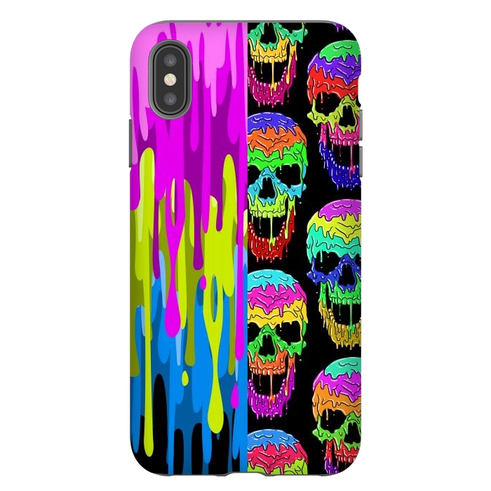 iPhone Xs Max StrongFit Skulls and liquid by Alberto