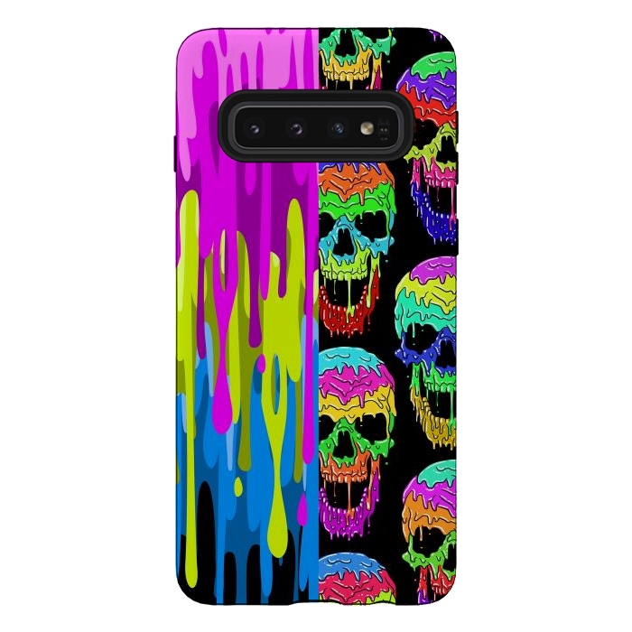 Galaxy S10 StrongFit Skulls and liquid by Alberto