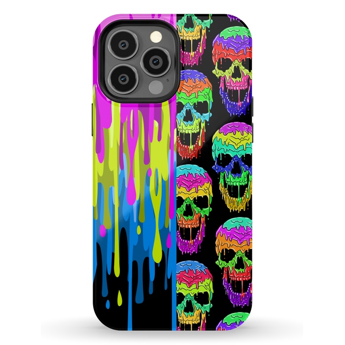 iPhone 13 Pro Max StrongFit Skulls and liquid by Alberto