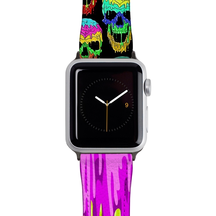 Watch 38mm / 40mm Strap PU leather Skulls and liquid by Alberto
