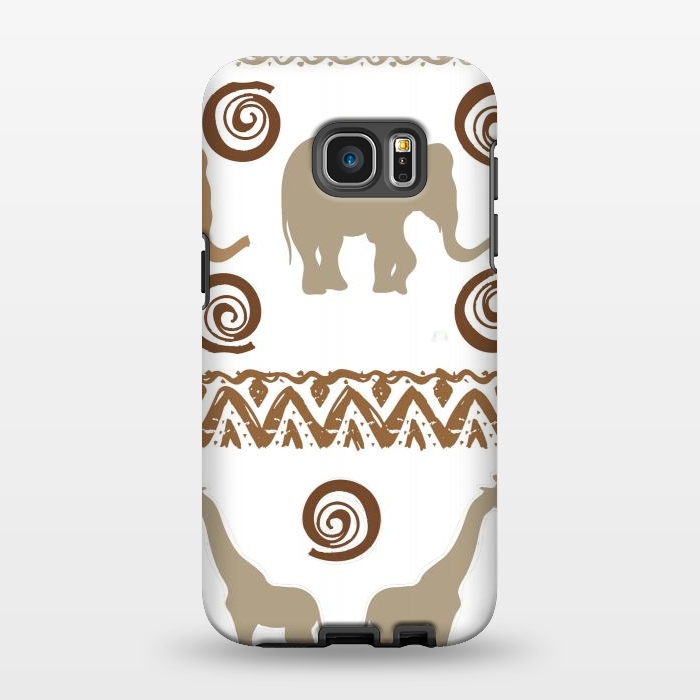 Galaxy S7 EDGE StrongFit giraffe and elephant by haroulita