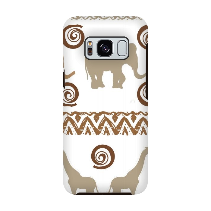 Galaxy S8 StrongFit giraffe and elephant by haroulita