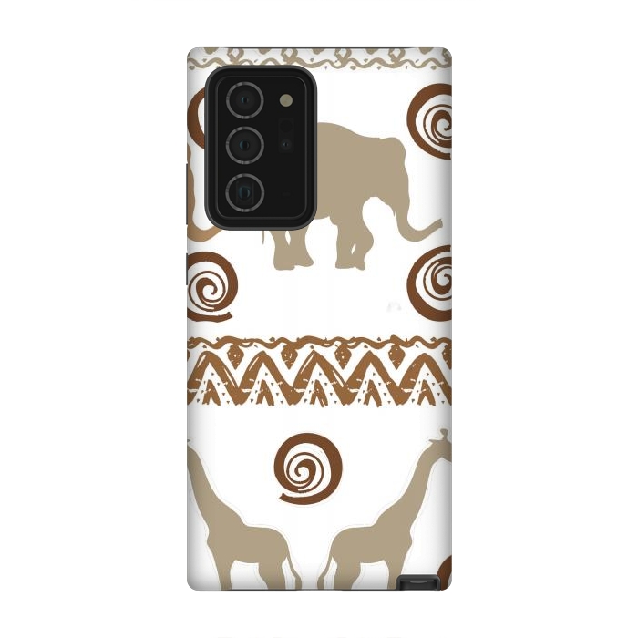 Galaxy Note 20 Ultra StrongFit giraffe and elephant by haroulita