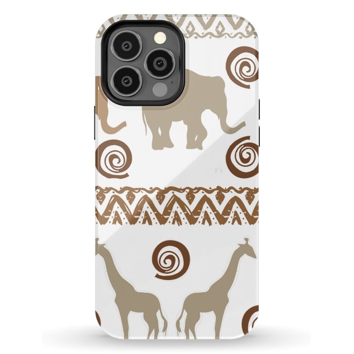 iPhone 13 Pro Max StrongFit giraffe and elephant by haroulita