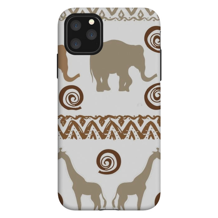 iPhone 11 Pro Max StrongFit giraffe and elephant by haroulita