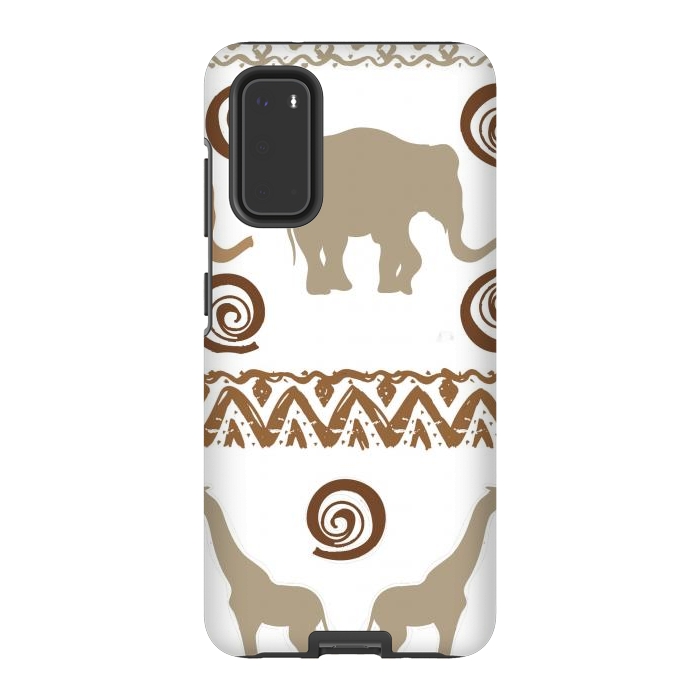 Galaxy S20 StrongFit giraffe and elephant by haroulita