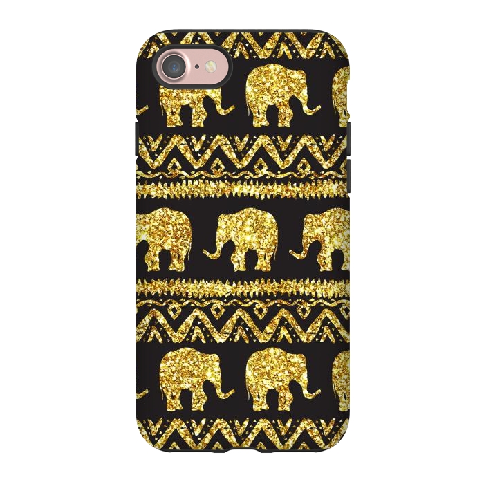 iPhone 7 StrongFit glitter elephant by haroulita