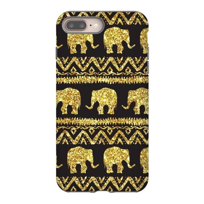 iPhone 8 plus StrongFit glitter elephant by haroulita