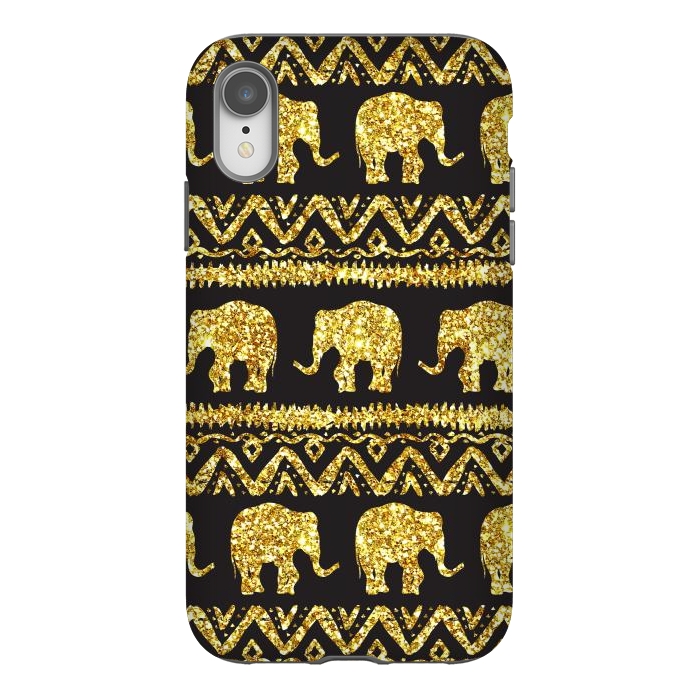 iPhone Xr StrongFit glitter elephant by haroulita