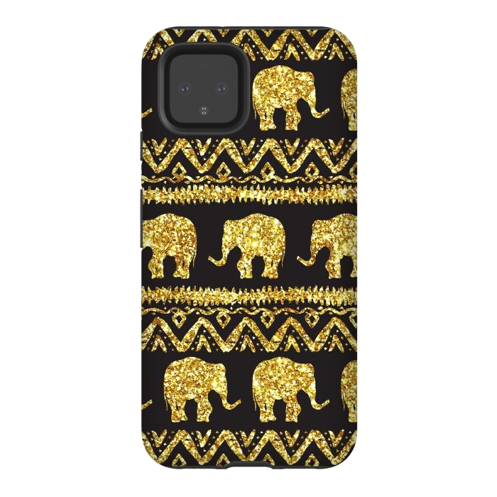 Pixel 4 StrongFit glitter elephant by haroulita