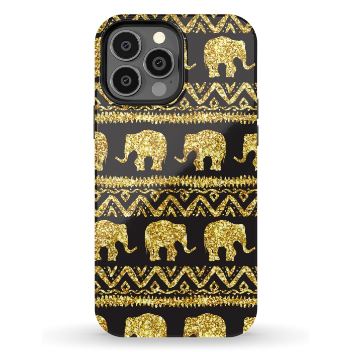 iPhone 13 Pro Max StrongFit glitter elephant by haroulita