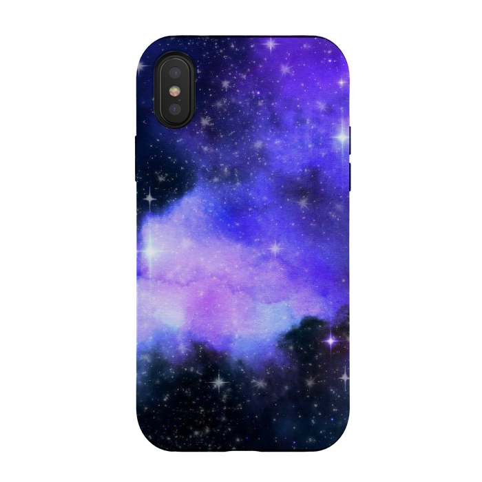 iPhone Xs / X StrongFit purple galaxy by haroulita