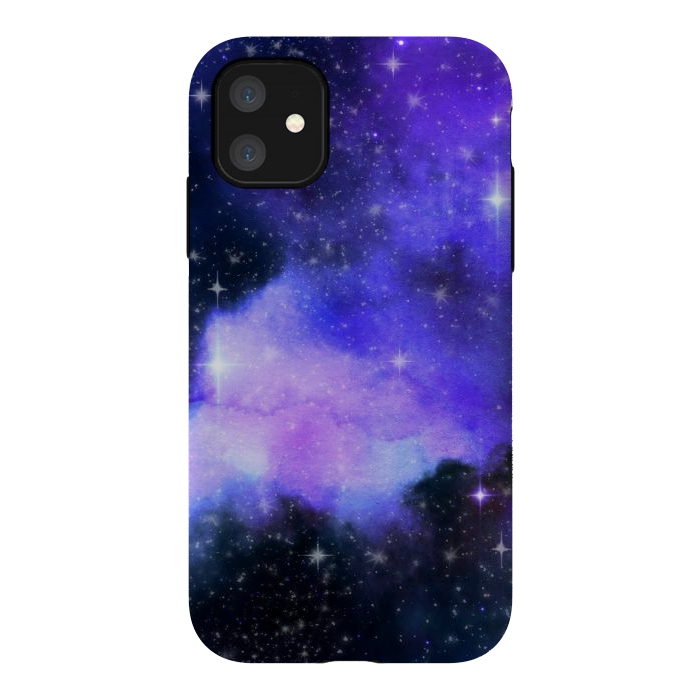 iPhone 11 StrongFit purple galaxy by haroulita