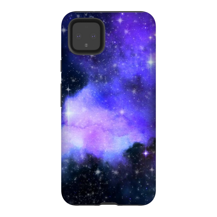 Pixel 4XL StrongFit purple galaxy by haroulita