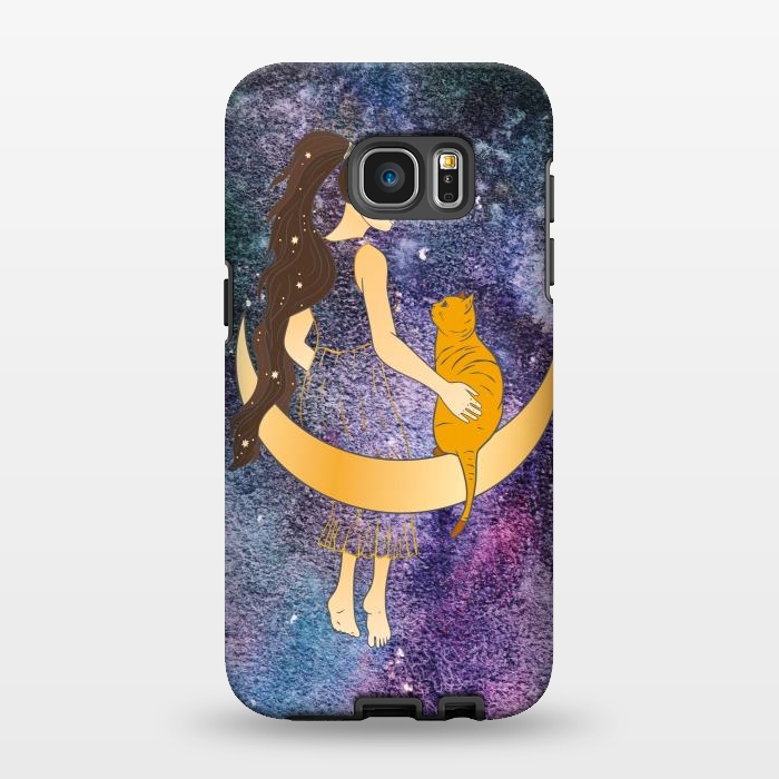 Galaxy S7 EDGE StrongFit Space cat  by haroulita