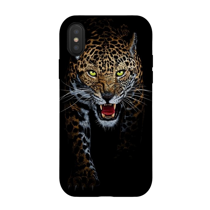iPhone Xs / X StrongFit Leopard in the shadows by Alberto