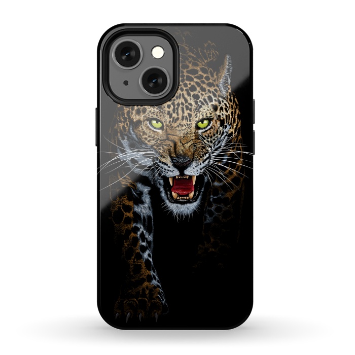 iPhone 13 mini StrongFit Leopard in the shadows by Alberto