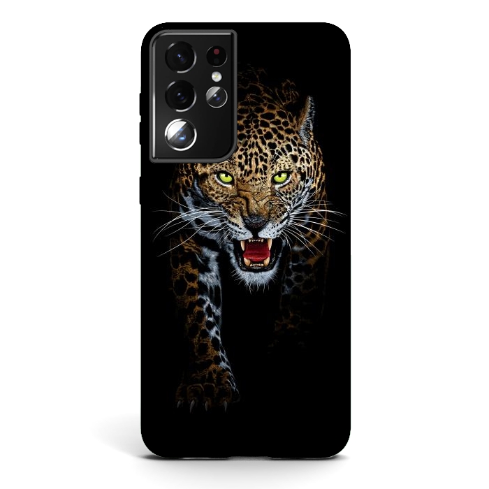 Galaxy S21 ultra StrongFit Leopard in the shadows by Alberto