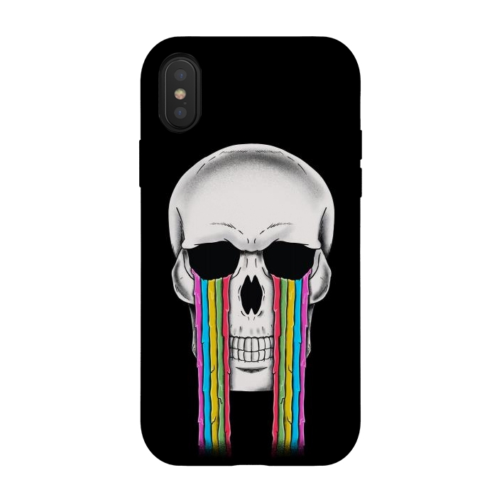 iPhone Xs / X StrongFit Skull Crying by Coffee Man