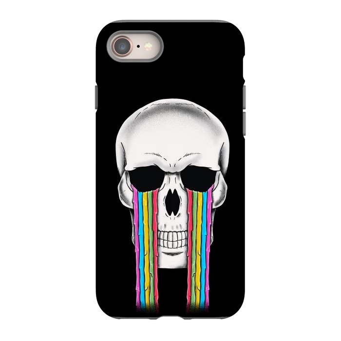 iPhone 8 StrongFit Skull Crying by Coffee Man