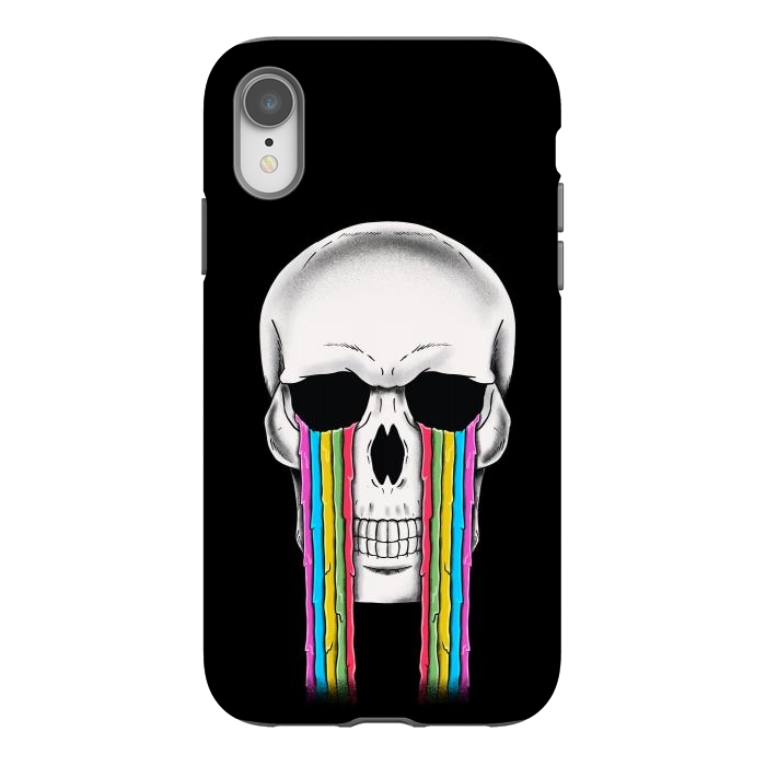 iPhone Xr StrongFit Skull Crying by Coffee Man