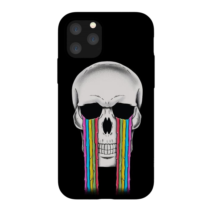 iPhone 11 Pro StrongFit Skull Crying by Coffee Man