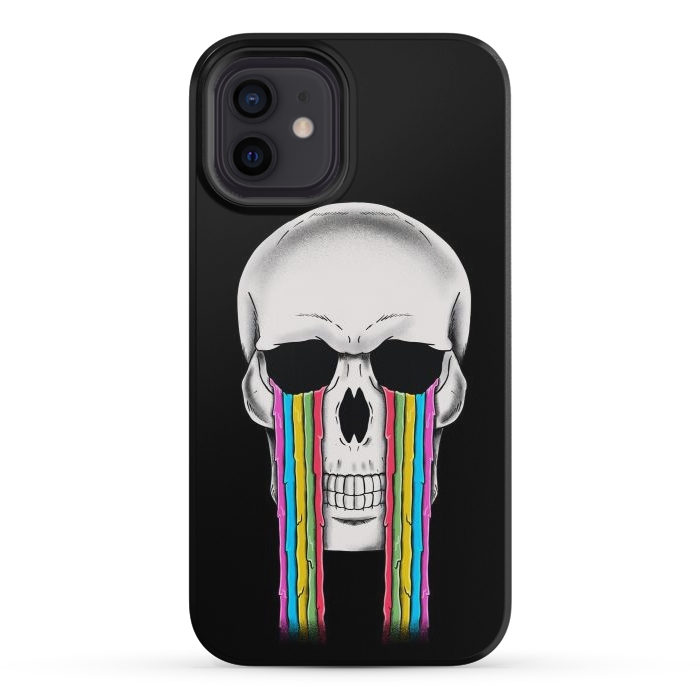 iPhone 12 mini StrongFit Skull Crying by Coffee Man