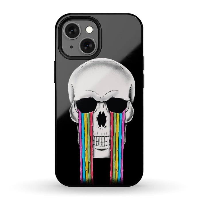iPhone 13 mini StrongFit Skull Crying by Coffee Man