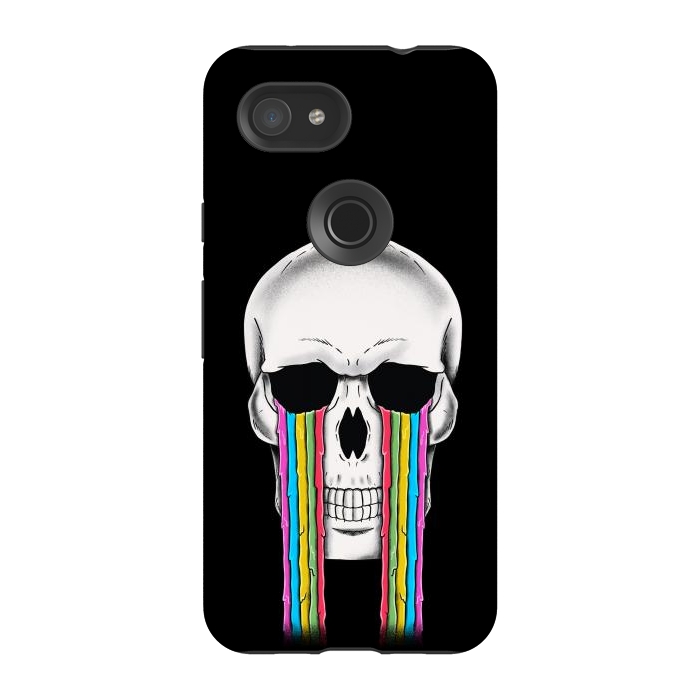 Pixel 3A StrongFit Skull Crying by Coffee Man