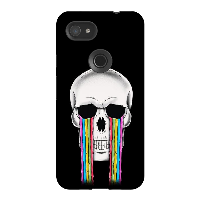 Pixel 3AXL StrongFit Skull Crying by Coffee Man