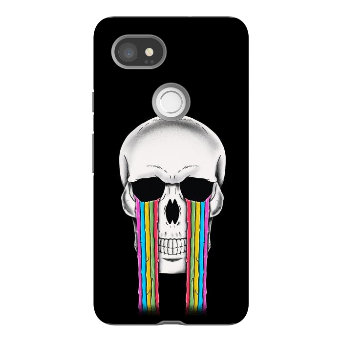 Pixel 2XL StrongFit Skull Crying by Coffee Man