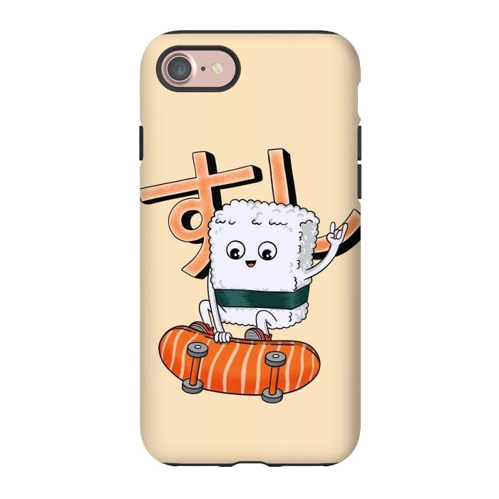 iPhone 7 StrongFit Sushi and skateboard by Coffee Man